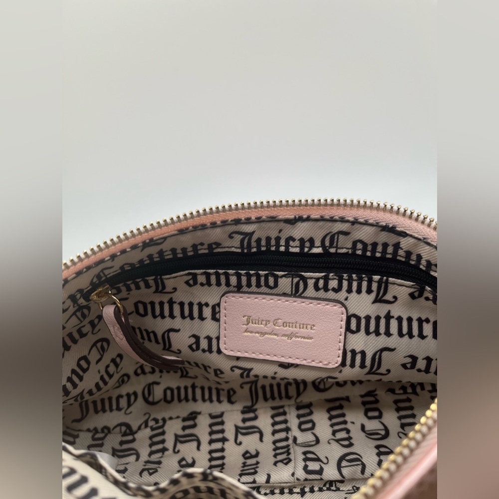 NWT Juicy Couture Powder Blush Pink Faux Leather Fashionista Shoulder Bag OS - Picture 6 of 13